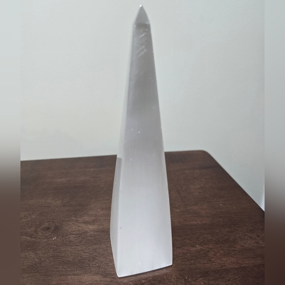 Selenite Crystal Pyramid Tower #H